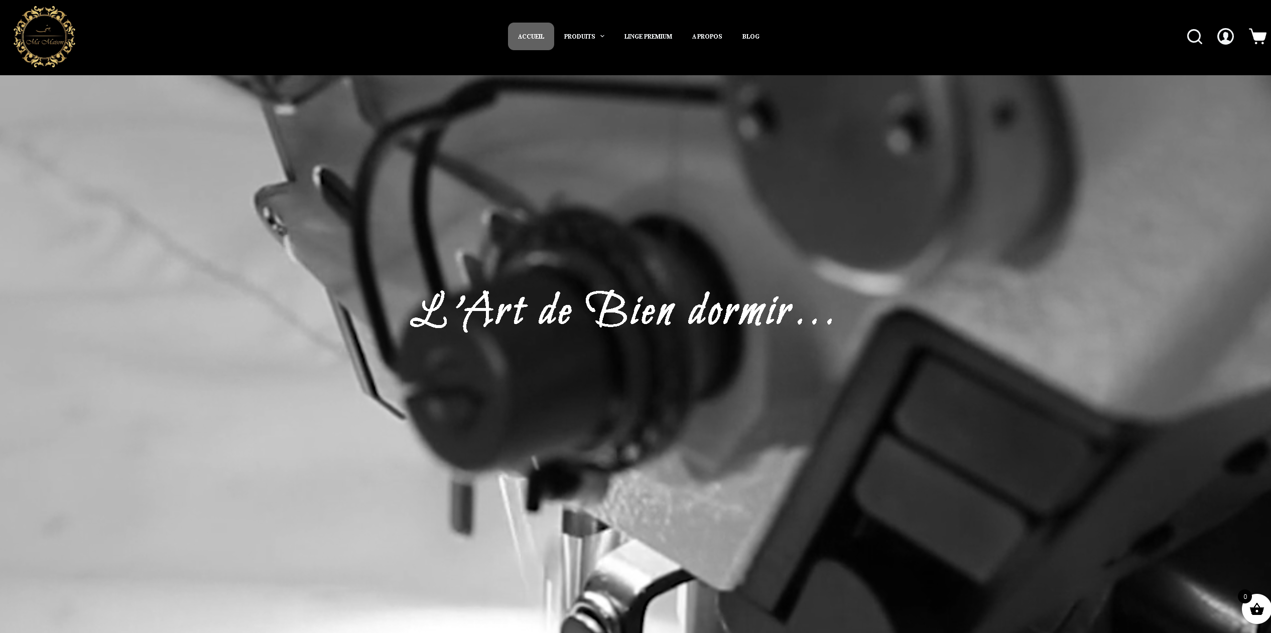 Page d'accueil du site Ma Maison by Bayty — L'Art de Bien dormir